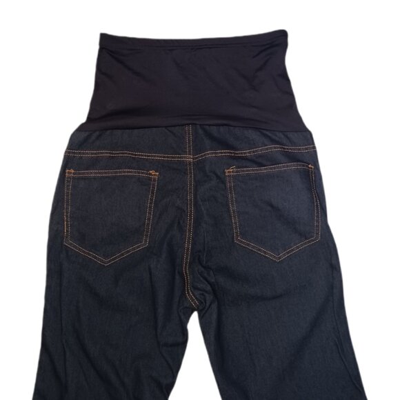 Times Two Maternity Jeans Size Small Pull On Stretch Belly Band Blue Jeans - Picture 6 of 7